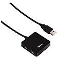 Внешний разветвитель USB2.0 Hama Square 1:4 (4 порта/без блока/черный)