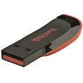 Флэш накопитель 16GB SanDisk Cruzer Blade (USB2.0/черный/мини без колпачка) 