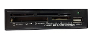 Внутренний card reader 3,5" PowerExpert ICR-AU6477METB Black (USB2.0/SD/MMC/TF/CF/MS/XD + USB2.0 port) oem ICR-AU6477METB