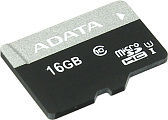Карта памяти 16Gb ADATA Premier AUSDH16GUICL10-RA1 (microSDHC Class 10 UHS-I 3.0/20Mb/s write/переходник SD) 